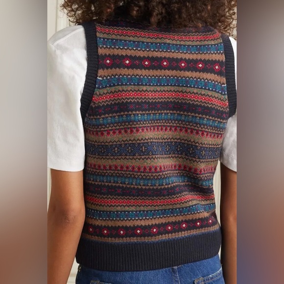 ALEX MILL 
Francis Fair Isle Merino Wool Vest - Picture 5 of 5